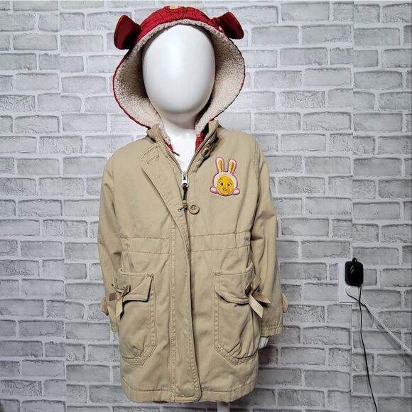 Coco Rita Zip in/out Lined Girl's Coat with Ears, size 110 (US size 4) - Picture 2 of 12